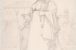 Madame Guillaume Guillon Lethière, née Marie-Joseph-Honorée Vanzenne, and her son Lucien Lethière 