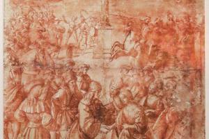 主教恩尼亚·席维欧·皮可洛米尼向腓特烈三世介绍葡萄牙的莱昂诺尔(复制品)