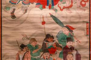 守斋护戒神、士农工商水陆画像轴