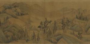 仿文徵明溪山秋霁图