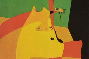 Flame in space and nude woman