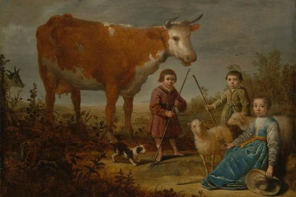 Children and a Cow （孩子和牛）