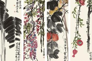 蔬果四屏