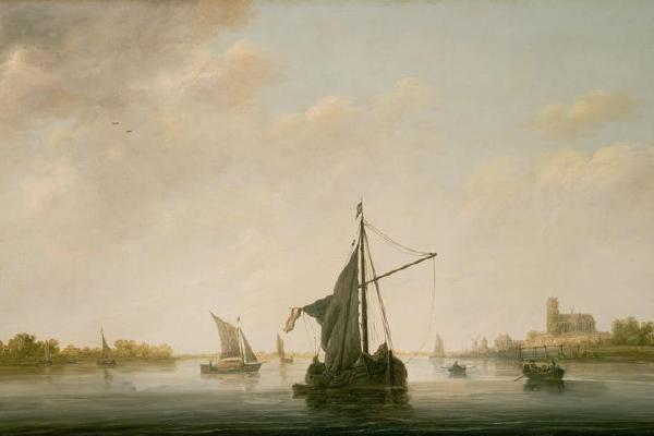 A View of the Maas at Dordrecht（在多尔德雷赫特的马斯河的景色）