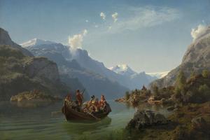 Bridal Procession on the Hardangerfjord （哈当厄尔峡湾的新娘游行）