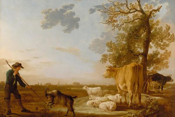 Landscape with cattle（带牛的景观）