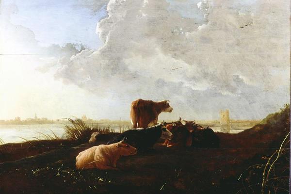 Cattle near a River（河边的牛）