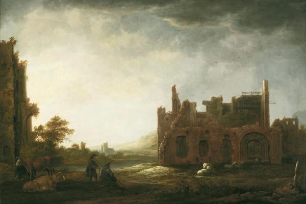 Landscape with the Ruins of Rijnsburg Abbey （里金斯堡修道院遗址的景观）