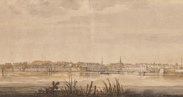 Panoramic View of Dordrecht and the River Maas （多德雷赫特和马斯河全景）