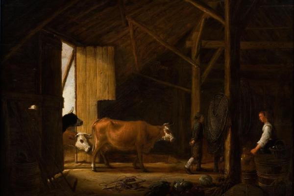 Interior of a Cowshed（小屋的内部）
