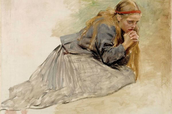 Mary Magdalene Kneeling, Study For The Christ And Mary Magdalene（抹大拉的马利亚跪下，为基督和抹大拉马利亚学习）