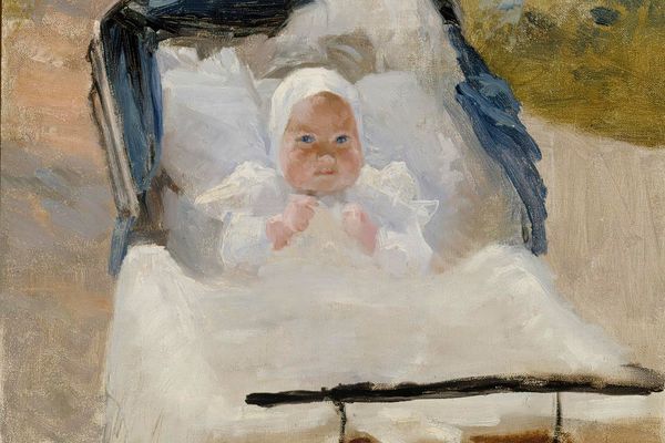 The Artist's Son Erik In A Pram（艺术家的儿子埃里克坐在婴儿车里）