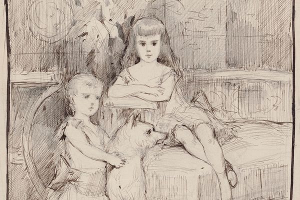 Study, Michael and Xenia, Children of Alexander III（习作，迈克尔和西尼亚，亚历山大三世的孩子）