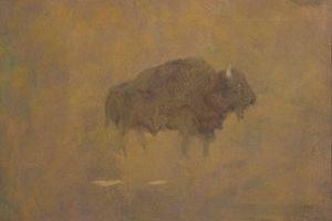 Buffalo in a Sandstorm （19th century）（沙尘暴中的水牛（19世纪））