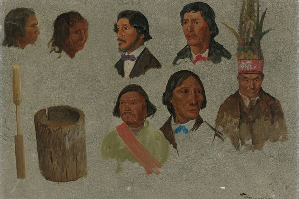 Seven Indian Portraits And One Primitive Utensil（七幅印度肖像和一件原始器具）