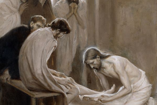 Jesus Washing the Feet of his Disciples（耶稣正在给他的门徒洗脚）