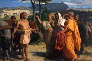Cincinnatus Recevant Les Ambassadeurs De Rome （辛辛那提斯召回了罗马大使）1843
