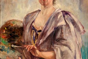 Self Portrait in Painting Robe （画中长袍的自画像）