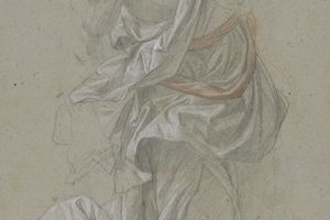 Drapery study for An Angel Attending God the Father, in Le Paradis Perdu (Paradise Lost)（为一位天使侍奉天父而作的衣服习作）