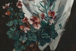 Still life with potted geraniums（盆栽天竺葵静物）