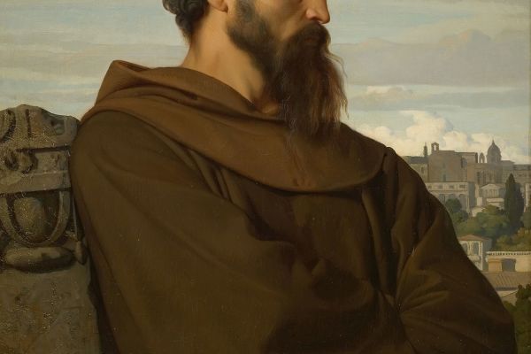Un penseur, jeune moine romain （一位思想家，年轻的罗马修士）1848