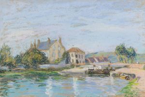 Maisons Au Bord De L'écluse De La Gazonne（草皮船闸边上的房屋）