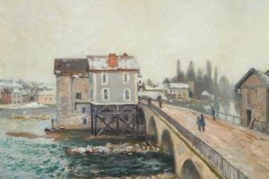 Le Pont De Moret Et Les Moulins - Effet D'hiver （莫雷特大桥和磨坊-冬季）