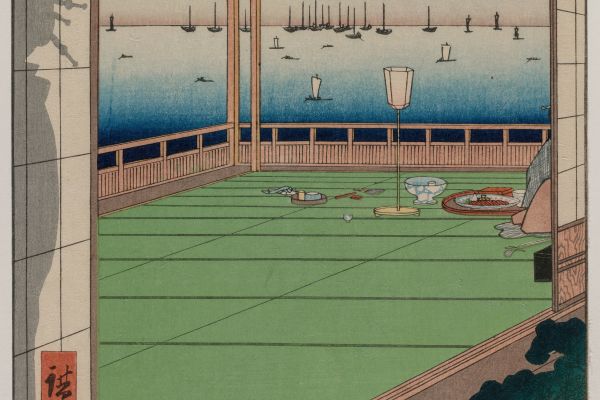 江户名胜百景系列中的观月岬（The Moon-Viewing Promontory, from the series One Hundred Views of Famous Places in Edo）