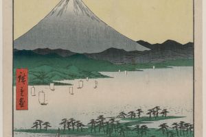 骏河美穗松林，出自富士山三十六景系列（Pine Groves of Miho in Suruga, from the series Thirty-six Views of Mount Fuji）