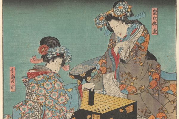 两个女人在玩游戏（Two Women Playing a Game）