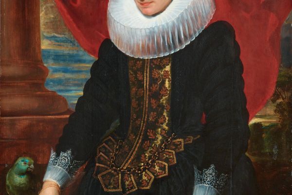 一位贵族妇女与鹦鹉的肖像(Portrait Of A Noblewoman With A Parrot)