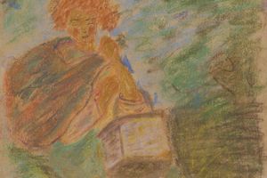 提着篮子休息的女人(Resting Woman with a Basket )