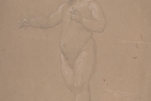裸体男孩，走到左边(Nude Boy, Walking to the Left )
