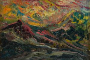 在山的日落(Sunset in the Mountains )