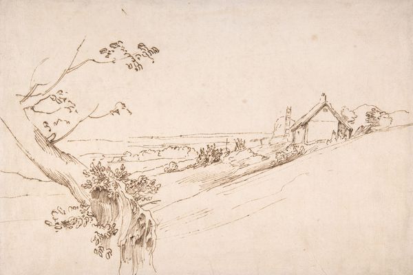 多节树木和农场的景观(Landscape with a Gnarled Tree and a Farm )