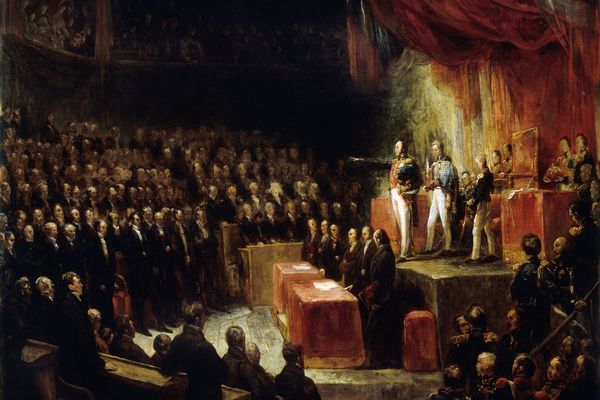 1830年8月9日，路易-菲利普在会议前发誓(Louis-Philippe Swearing In Before The Chambers, August 9, 1830 )