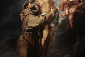 圣方济各拥抱钉十字架的基督（Saint Francis Of Assisi Embracing The Crucified Christ）