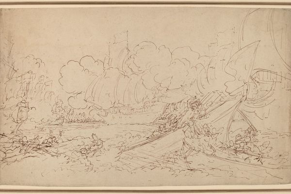 拉霍格战役研究（右）(Study for The Battle of La Hogue (recto) )