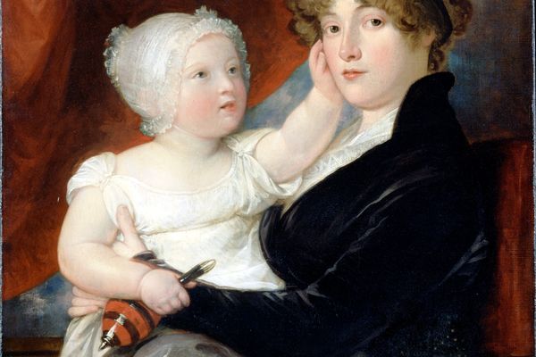 本杰明·韦斯特二世夫人和她的儿子本杰明·韦斯特三世(Mrs Benjamin West II with her son Benjamin West III)