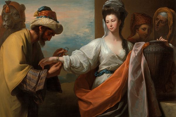 艾萨克的仆人将手镯系在丽贝卡的手臂上(Isaac's Servant Tying The Bracelet On Rebecca's Arm)