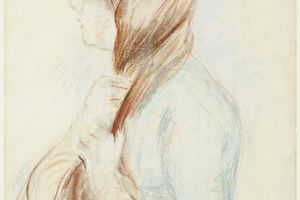 女孩抚摸她的头发(辫子)（Girl Plaiting her Hair (La Natte) ）