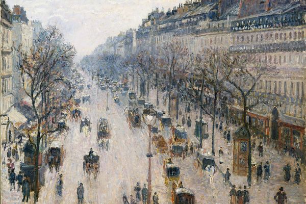 一个冬天的早晨蒙马特大道(The Boulevard Montmartre on a Winter Morning )
