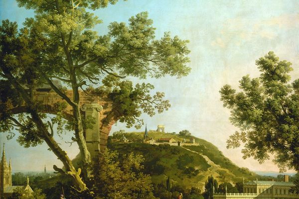 带宫殿的英语风景随想曲(English Landscape Capriccio with a Palace )