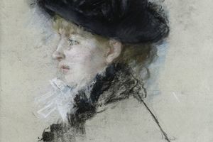 露易丝·雷森纳小姐戴着帽子（Mademoiselle Louise Riesener in a Hat ）
