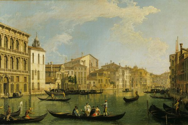 威尼斯，从弗兰吉尼宫到圣马库奥拉的大运河(Venice, the Grand Canal from the Palazzo Flangini to San Marcuola )