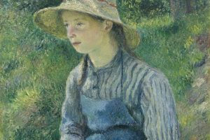 戴草帽的农民女孩(Peasant Girl with a Straw Hat )