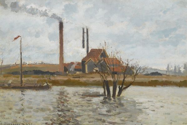 圣乌恩奥蒙工厂，瓦兹河(Usine à Saint-Ouen-L'aumone, La Crue De L'oise )