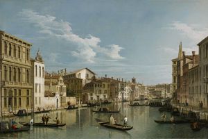 从弗拉基尼宫到坎波圣马库拉的威尼斯大运河(The Grand Canal in Venice from Palazzo Flangini to Campo San Marcuola )