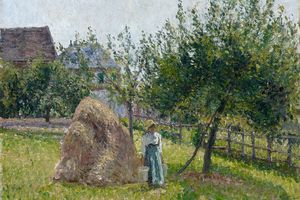 埃拉格尼的苹果树，阳光明媚的早晨(Apple Trees in Eragny, Sunny Morning )