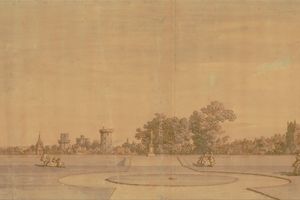 沃里克-从隐修会花园里搬来的城镇和城堡(Warwick- The Town and Castle from the Priory Gardens)